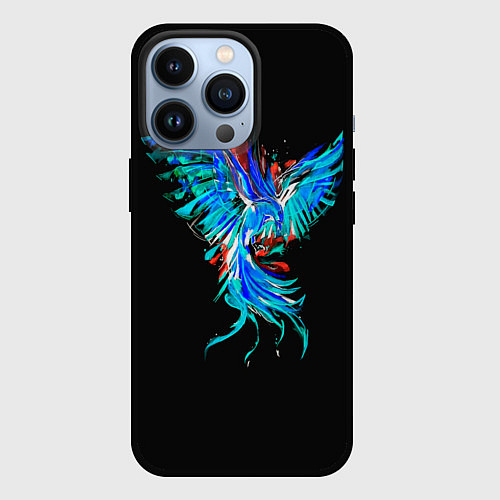Чехол iPhone 13 Pro Феникс Phoenix / 3D-Черный – фото 1