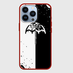 Чехол для iPhone 13 Pro BRING ME THE HORIZON черное былое, цвет: 3D-красный