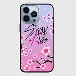 Чехол iPhone 13 Pro Stray Kids цветы сакуры