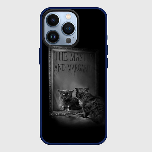 Чехол iPhone 13 Pro The Master and Margarita / 3D-Тёмно-синий – фото 1