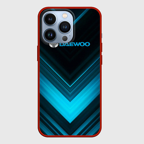 Чехол iPhone 13 Pro DAEWOO ДЭУ спорт / 3D-Красный – фото 1