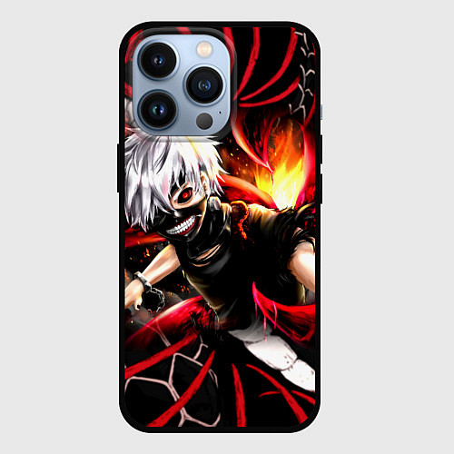 Чехол iPhone 13 Pro Tokyo Ghoul Токийский Гуль Red Snake / 3D-Черный – фото 1