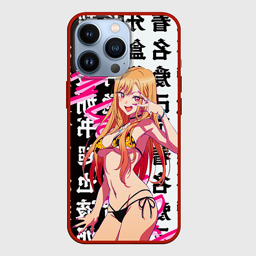 Чехол iPhone 13 Pro Эта фарфоровая кукла влюбилась Китагава Марин My D / 3D-Красный – фото 1