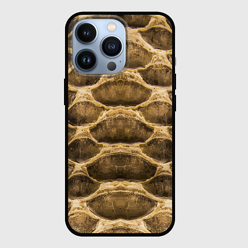 Чехол iPhone 13 Pro Snake Skin Pattern / 3D-Черный – фото 1