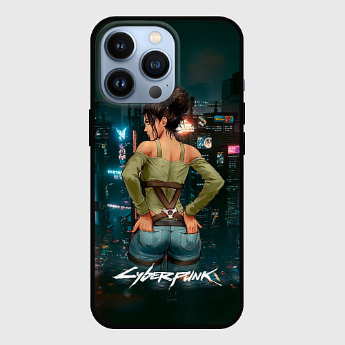 Чехол iPhone 13 Pro Panam Панам Cyberpunk2077 / 3D-Черный – фото 1