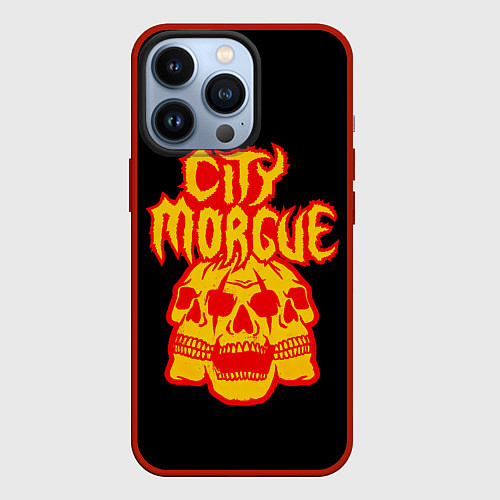 Чехол iPhone 13 Pro ZillaKami x SosMula City Morgue Черепа / 3D-Красный – фото 1