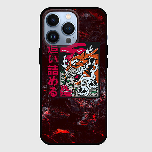 Чехол iPhone 13 Pro Японский тигр / 3D-Черный – фото 1