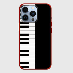 Чехол iPhone 13 Pro Черно-Белое Пианино Piano