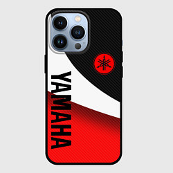 Чехол для iPhone 13 Pro ЯМАХА - СПОРТИВНЫЙ КАРБОН, цвет: 3D-черный
