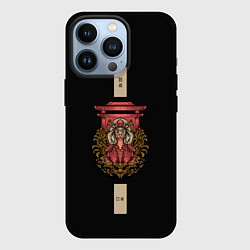 Чехол iPhone 13 Pro Демон Они Иероглифы