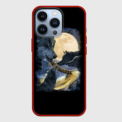 Чехол для iPhone 13 Pro Ночные Хищники, цвет: 3D-красный