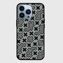 Чехол для iPhone 13 Pro Круги и крестики, цвет: 3D-черный