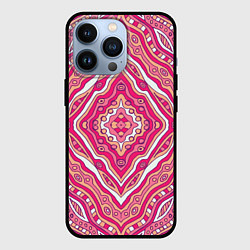 Чехол iPhone 13 Pro Абстракция Узор розового цвета