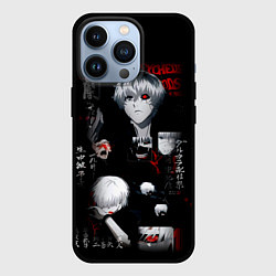 Чехол для iPhone 13 Pro Токийский Гуль Иероглифы Tokyo Ghoul, цвет: 3D-черный