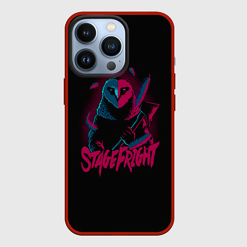 Чехол iPhone 13 Pro Сова с топором Stage Fright / 3D-Красный – фото 1