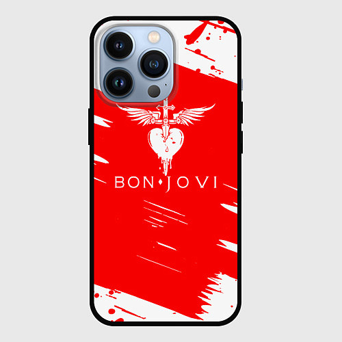 Чехол iPhone 13 Pro Bon jovi / 3D-Черный – фото 1