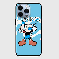 Чехол для iPhone 13 Pro Cuphead синяя чашечка, цвет: 3D-черный