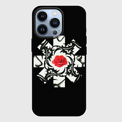 Чехол iPhone 13 Pro RHCP Logo Red Rose