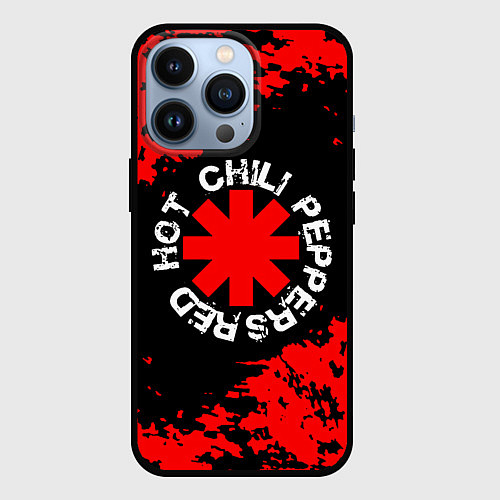 Чехол iPhone 13 Pro Red hot chili peppers RHCP / 3D-Черный – фото 1