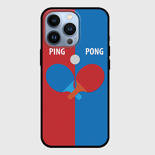 Чехол iPhone 13 Pro PING PONG теннис / 3D-Черный – фото 1