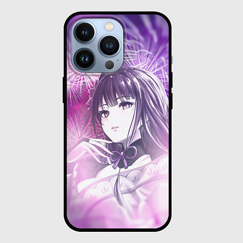 Чехол iPhone 13 Pro Райдэн и фейерверки / 3D-Черный – фото 1