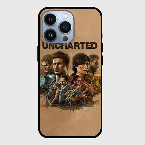 Чехол iPhone 13 Pro Uncharted Анчартед / 3D-Черный – фото 1