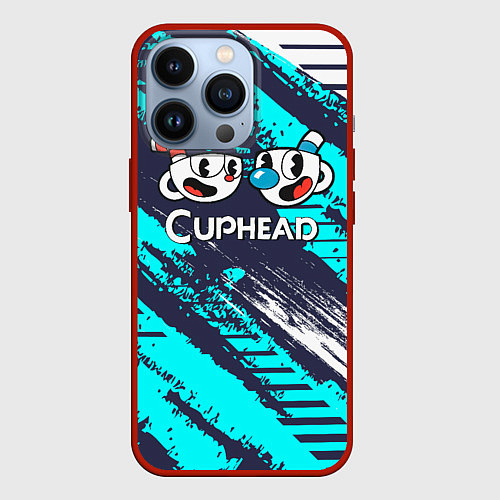 Чехол iPhone 13 Pro Cuphead две чашечки / 3D-Красный – фото 1