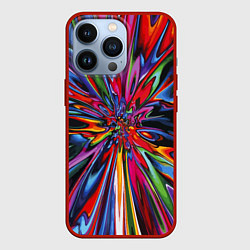 Чехол для iPhone 13 Pro Color pattern Impressionism, цвет: 3D-красный