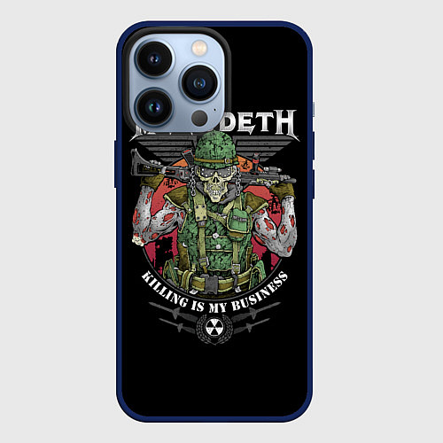 Чехол iPhone 13 Pro MEGADETH killing is my business / 3D-Тёмно-синий – фото 1