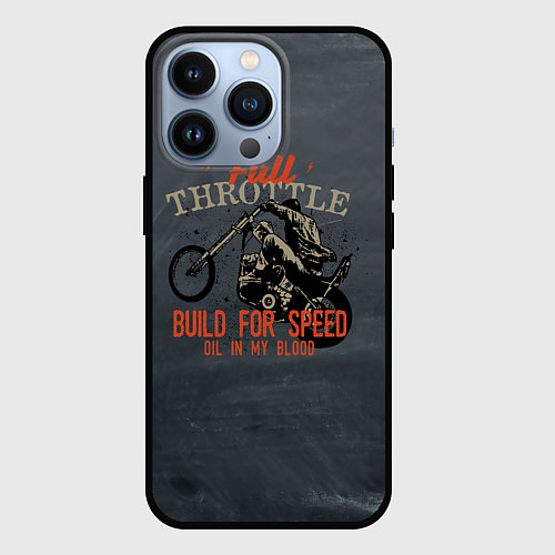 Чехол iPhone 13 Pro Full Throttle Полный газ / 3D-Черный – фото 1