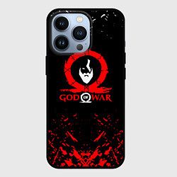 Чехол iPhone 13 Pro God of War Ragnarok герой лого