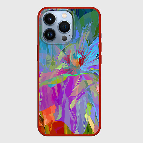 Чехол iPhone 13 Pro Abstract color pattern Summer 2022 / 3D-Красный – фото 1