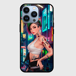 Чехол iPhone 13 Pro Judy Cyberpunk2077 Киберпанк