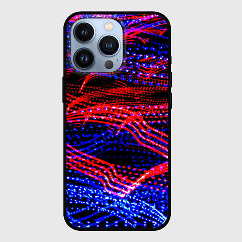 Чехол iPhone 13 Pro Neon vanguard pattern 2022 / 3D-Черный – фото 1