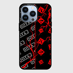 Чехол для iPhone 13 Pro DOTA 2 Молнии Паттерны, цвет: 3D-черный