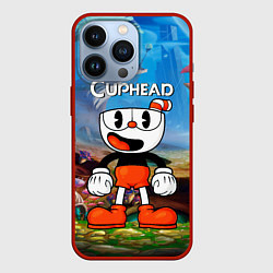 Чехол для iPhone 13 Pro Cuphead Красная чашечка, цвет: 3D-красный