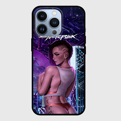 Чехол iPhone 13 Pro Sexy Vi Cyberpunk2077 / 3D-Черный – фото 1