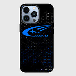 Чехол для iPhone 13 Pro SUBARU - Соты, цвет: 3D-черный