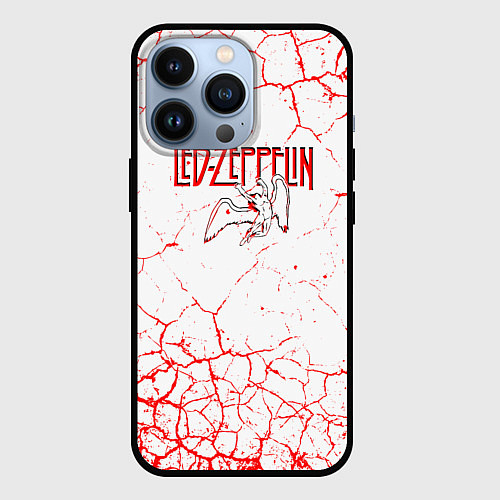 Чехол iPhone 13 Pro Led zeppelin Трещины / 3D-Черный – фото 1