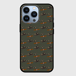 Чехол для iPhone 13 Pro Вертолет с Георгиевской лентой и звездой паттерн, цвет: 3D-черный