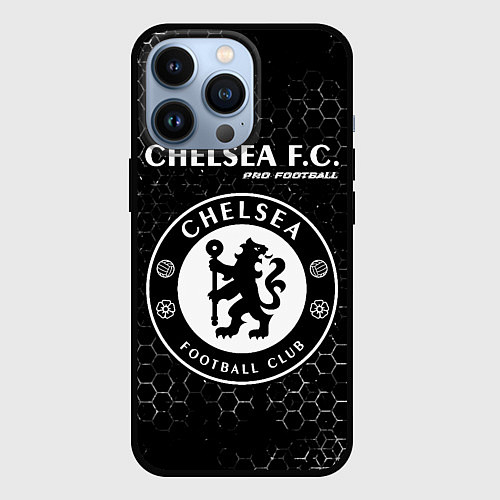 Чехол iPhone 13 Pro CHELSEA Pro Football Соты / 3D-Черный – фото 1