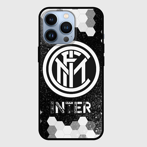 Чехол iPhone 13 Pro ИНТЕР Inter - Графика / 3D-Черный – фото 1