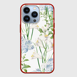 Чехол iPhone 13 Pro Цветы Утонченные и Яркие