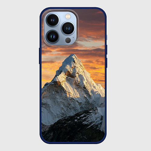Чехол iPhone 13 Pro Та самая Джомолунгма Сагарматха Everest / 3D-Тёмно-синий – фото 1
