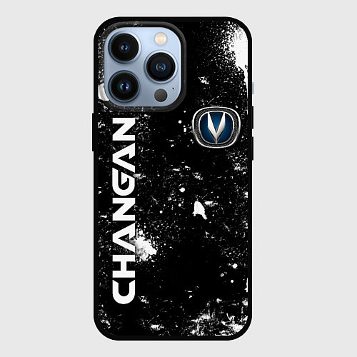 Чехол iPhone 13 Pro ЧАНГАН-CHANGAN БРЫЗКИ КРАСКИ / 3D-Черный – фото 1