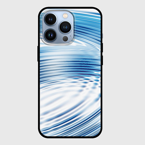 Чехол iPhone 13 Pro Круги на воде Океан Wave / 3D-Черный – фото 1