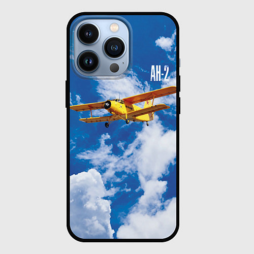 Чехол iPhone 13 Pro Гражданский самолет Ан-2 / 3D-Черный – фото 1