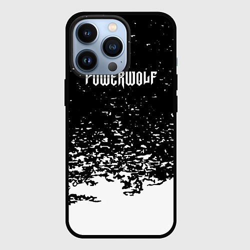 Чехол iPhone 13 Pro Powerwolf: белые брызги / 3D-Черный – фото 1