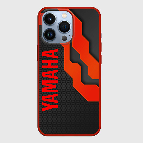 Чехол iPhone 13 Pro YAMAHA ЯМАХА - БРОНЯ / 3D-Красный – фото 1