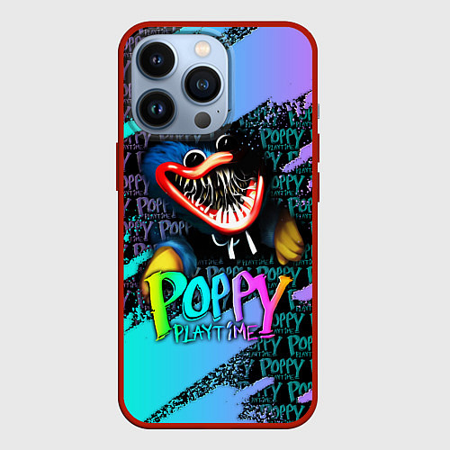 Чехол iPhone 13 Pro POPPY PLAYTIME HAGGY WAGGY - ПОППИ ПЛЕЙТАЙМ цветно / 3D-Красный – фото 1